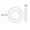 uxcell Rubber Flat Washers 7mm OD 3mm ID 1.2mm Thickness