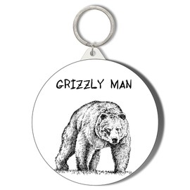 Gift Insanity GRIZZLY MAN BEAR SHORT CHAIN KEYRING BOTTLE OPENER