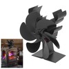 Wood Stove Fan 6 Blades Heat Powered Burning Fireplace Fan