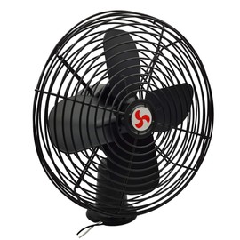 Maichis Heavy Duty All Metal 12V Car Fan, 8inch fan blade with Black Finished and 2 Speed Switch, Ventilation Electrical Cooling Air Metal Fan for Cars, Trucks, RV, Delivery Vehicle, Bus, Van
