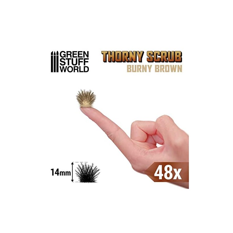 Green Stuff World Thorny Scrubs 14 mm - Burny Brown