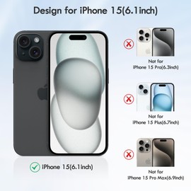 SAMWSK for iPhone15 Case,Military Grade Drop Protection, Compatible with MagSafe,Anti-Fingerprint, Slim and Light, Anti Yellow Crystal Clear Case for iPhone15, Purple