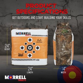 Morrell Targets RT-450 Archery Bag Target with E Z Carrying Handle and Edge Camouflage for Crossbow, Compound, and Traditional Bow Practice, 2 Pack