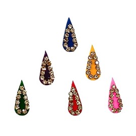 Indian Reusable Mulitcolor Designer Bindis Indian Assorted Shining Sparkle Bindi Daily Use Forehead Bindi Round Dot Tattoo Body Art Sticker