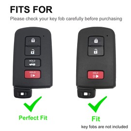 for Toyota Key Fob Cover with Keychain Soft TPU Full Protection Car Key Case Cover Compatible with Toyota Avalon Camry Corolla RAV4 Sequoia Highlander (Green)