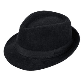 FGSS Kids Classic Trilby-Fedora Hat - Short Brim Boys-Girl-Felt Jazz Cap Panama Derby Cuban-Hat for 3-6 Years Old