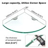 Corner Glass Shower Caddy 2 Pack 8MM-Thick Tempered Glass Shelf