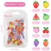 BAIYIYI 100PCS 3D Nail Charms Fruit Resin Nail Art Charms