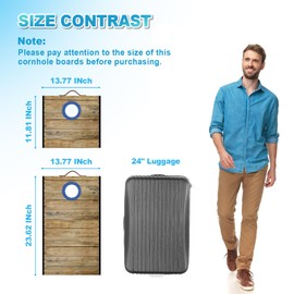 Portable Cornhole Board Set 2 ft x 1 ft Cornhole Set with 6 Bean Bags Foldable Cornhole Game for Kids and Adult Indoor or Outdoor Backyard Corn Hole Toss Games (Light-Colored Wood, 2 * 1ft)