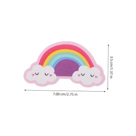 VICASKY 20pcs Cartoon Nail Files for Boys and Girls Cute Rainbow Shaped Manicure Buffers for Easy Nail Polishing and Grooming Eva Material for Home and Salon Use