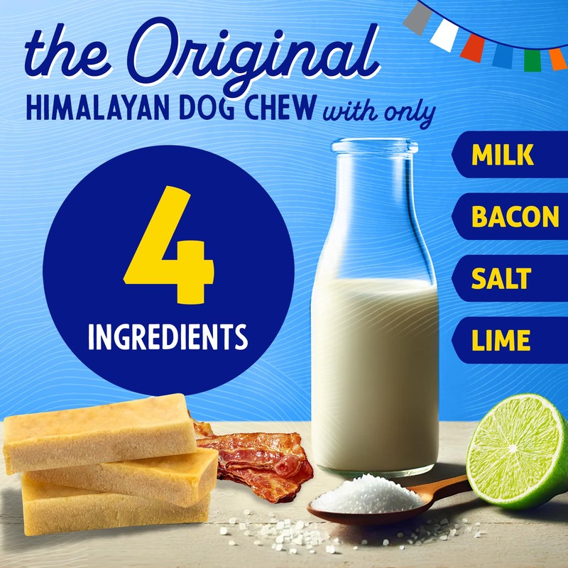 Himalayan Dog Chew Original Yak Cheese Chew, Bacon, 1 X-Large