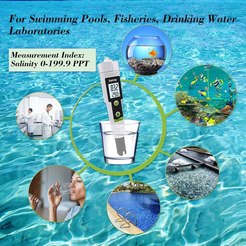 Salinity Meter Tester, Digital Salinity Tester for Salt Water Digital