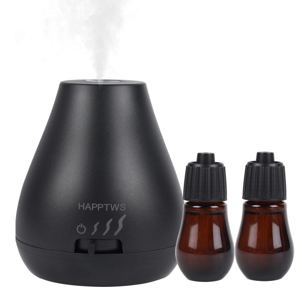 HAPPTWS Waterless Essential Oil Diffuser - 3 Adjustable Fog Levels,