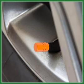 Motoforti 8pcs Orange Tire Stem Valve Caps Wheel Valve Covers for Car Bike Long-lasting