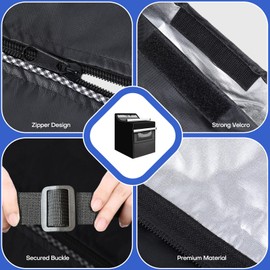 ANMINY Washing Machine Cover for Top Front Load 2 Pack, Outdoor Waterproof Washer Dryer Cover Dustproof Sun Wind Resistant 420D Oxford Cloth Washer Dryer Protector - 29" W x 28" D x 43" H, Black