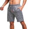 JustSun Men's Sports Shorts with Zip Lightweight Stretch Fabric, Black