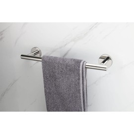 TocTen Bath Towel Bar - Thicken SUS304 Stainless Steel Bathroom Towel Holder, Towel Rod for Bathroom Heavy Duty Wall Mounted Towel Rack Hanger (12IN, Chrome)