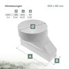 Vent Systems 204 x 60mm Rectangular Flat to Ø125mm Round