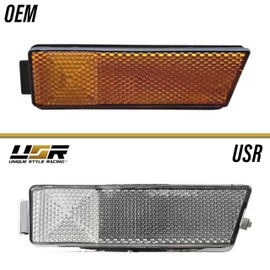 USR 93-99 Jetta Bumper Side Marker Light – Front Side Marker Lamps (Left + Right) Pair - Compatible with 1993-1999 Volkswagen Jetta/VW Golf and GTI mark.3 All Models/Trims (LIGHT SMOKE LENS)