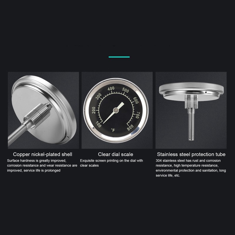 TSBX59 IP55 100800℉ Stainless Steel Barbecue Grill Oven Thermometer Heat