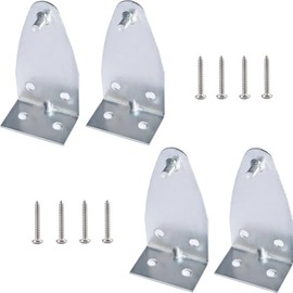 4pcs Metal Hold Down Brackets Blind Bottom Rail Holder Replacements for 1",1.5" or 2" Horizontal Blinds and Windows Shades