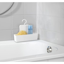 WENKO Shower Caddy, Polypropylene, White, 22.5 x 8 x 25.3 cm