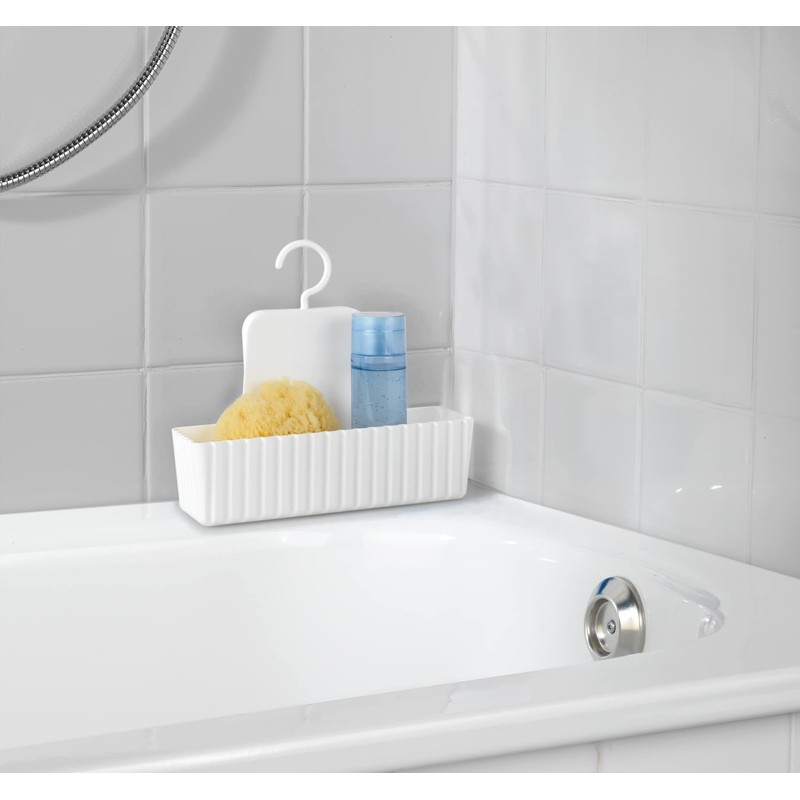 WENKO Shower Caddy, Polypropylene, White, 22.5 x 8 x 25.3