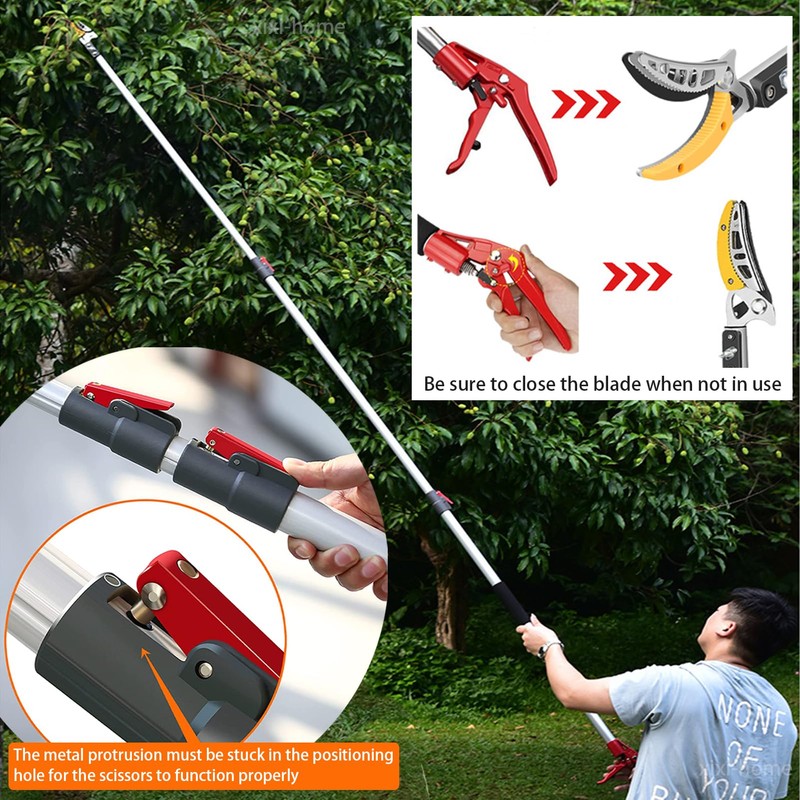 xixi-home 4.6-9.8 Ft Cut and Hold Pruners Long Reach Pole