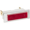 Snap in Rectangular Indicator Light, 0.375" x 1.28" Panel Cutout,
