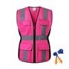 RSMINUO Reflective Safety Vest for Women, High Visibility Mesh Breathable