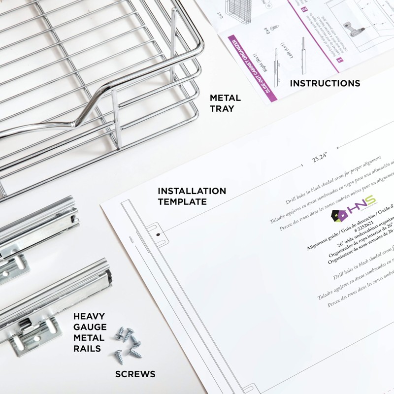 HOLDN’ STORAGE Heavy-Duty Premium Collection Pull Out Cabinet Organizer, Cabinet