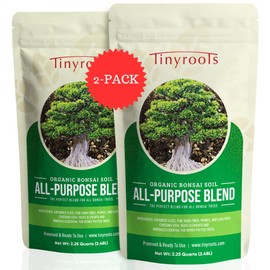 Tinyroots Bonsai Soil Mix - All Purpose Ready to Use Blend for All Varieties of Bonsai Trees, 4.5 Quarts