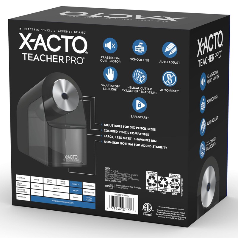 X-ACTO Electric Pencil Sharpener Heavy Duty Pencil Sharpener for School