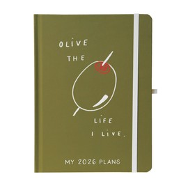 July 2025 – Dec. 2026 Planner by Graphique, Weekly and Monthly Planner, 18 Months Calendar, Olive, 6” x 8”