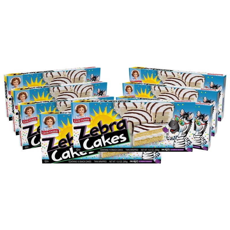 Little Debbie Zebra Cakes, 80 Twin-Wrapped Cakes (8 Boxes)