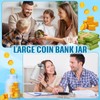1 Gallon Coin Jar Adults Large Coin Bank Jar Glass