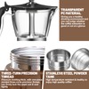 DITOSH 430 Stainless Steel Base Stovetop Espresso Maker Transparent Moka