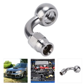 AN‑3 Banjo Eye Brake Hose Fitting 90° Stainless Steel Adapter Car Accessories