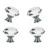 Taps2Traps Pack of 4 x Large Crystal Diamond Glass Door