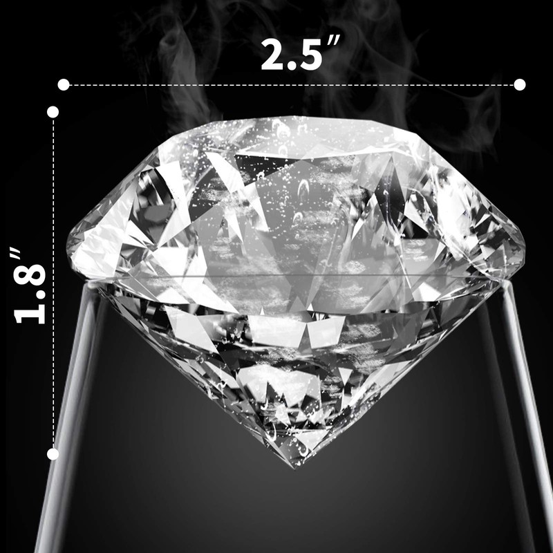 Meetall 2 Pack Diamond Shape Ice Cube Mold for Whiskeys,Cocktails