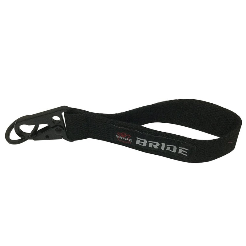 1pcs Black BRIDE Keychain Rope Strap Weave Keyring