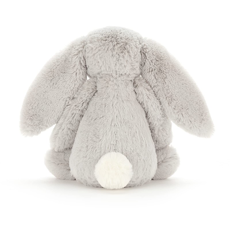 Jellycat Bashful Grey Bunny Stuffed Animal, Medium 12 inches -