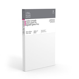 Winsor & Newton 6205022 Professional Stretcher Frame, Fine Grain, Canvas with 280 g/m², 100% Cotton, Triple Primed for Watercolour, Oil Paints, Acrylic Paints - 20 x 30 cm