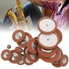 25 Pcs Professional Leather Tenor Saxophone Pads - High-Quality Brown