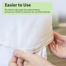 CxLoode 4 Pack Disposable Bed Sheets Queen, Disposable Travel Sheets for Travel with Quilt Cover and Pillowcase, Disposable Bedding Travel Bedding Disposable Sheets for Hotel Hospital