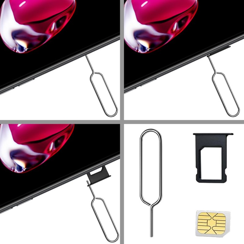 Stainless Steel Sim Card Tray Pin Eject Removal Tool Needle