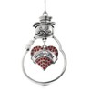 Inspired Silver - Granddaughter Red - Silver Christmas Ornament -