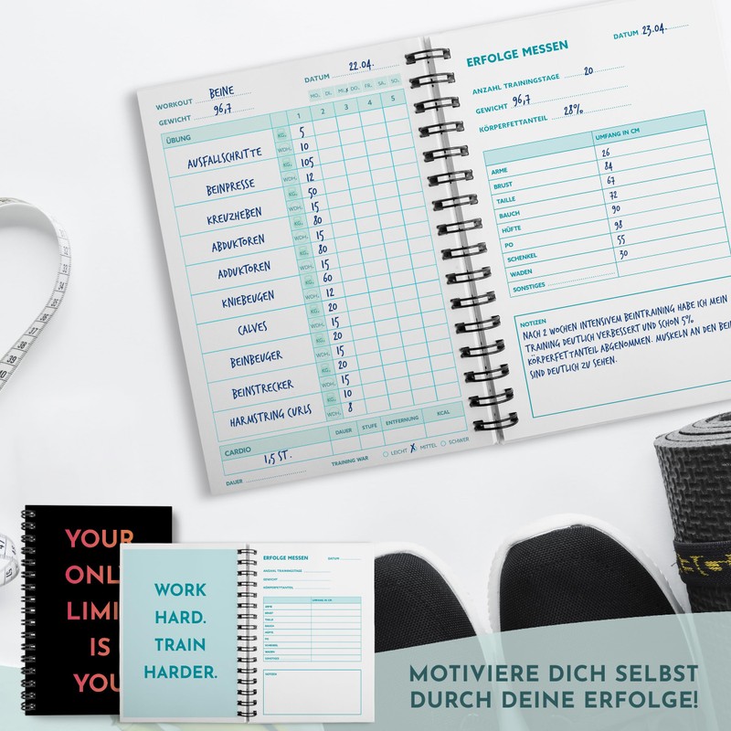Training Diary Strength Training II Fitness Diary in DIN A5