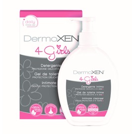 DERMOXEN 4 GIRLS Perdiatrischer Intimreiniger für Kinder von 2-13 Jahren. Seife Intim Sanft gegen Juckreiz und Rötungen. Ohne Sles, Parabene, Allergene. 200 ml