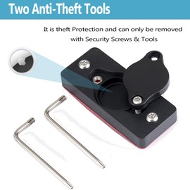 Rear Bike Rack with AirTag Mount Bike Reflector,310 LB Capacity Solid Bearings Bike Cargo Rack w/Fender & Large Size Reflective,Universal Bike Luggage Touring Carrier Rack